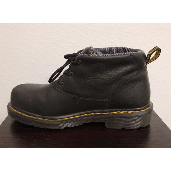 Dr. Martens Men’s Size 6M Industrial Steel Toe Black Leather Work Boots EUC main image 8